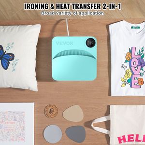 Portable 9x9 Inches Multifunctional Sublimation <b>Transfer</b> Heat Press Machine Easy <b>Iron</b>-<b>on</b> for <b>T</b>-<b>shirts</b>/Bags/Pillows/HTV Vinyl - Product Image 3