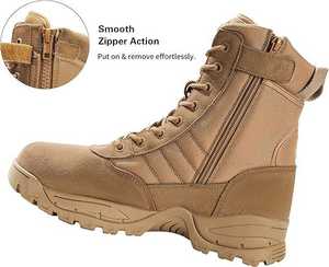 Calzado Táctico Cómodo y Ligero, Botas Impermeables para Exteriores, Calzado Transpirable y Duradero para Hombre, para Entrenamiento - Product Image 5