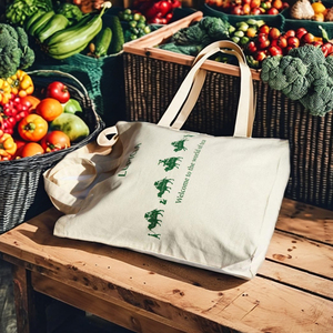 ถุงผ้าฝ้าย100% ทรงสี่เหลี่ยมผืนผ้าอเนกประสงค์ - Product Image 1