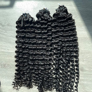 Extensions de cheveux bouclés profonds, matière première, couleur naturelle, cheveux pour femmes, vente en gros, prix d'usine, cheveux vierges vietnamiens tendance - Product Image 2