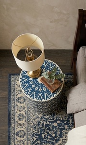 Printed Modern Round Coffee Table Side Table Accent End Table for Bedroom Living Room & Home Office - Product Image 2