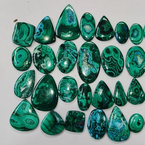 High Dimand Natural Chrysocolla Malachite Loose Gemstone, High Quality Mixed Green Blue Crystal Cabochon for Jewelry Making. - Product Image 2