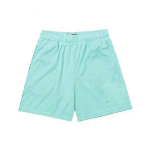Pantalones Cortos Deportivos Casuales Transpirables para Hombre, Color Verde Menta Sólido, Cintura Elástica - Product Image 1