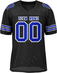 Men's Custom Sublimated American Football Soccer Jersey Crop <b>Tshirts</b> Custom Number Rhinestone Graphic V-Neck Men's T-shirts. - Product Image 1