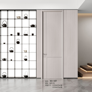 Nhà hiện đại tối giản phòng ngủ phòng tắm lối vào cửa gỗ nội thất cách âm với thiết kế khung - Product Image 6