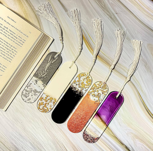 ที่คั่นหนังสือเรซิ่นรูปวงรี งานฝีมือทำเอง 5 ชิ้น สำหรับนักเรียน งานฝีมือเรซิ่นหลากสีสัน ราคาสุดคุ้ม - Product Image 1