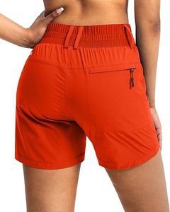Shorts cargo taille haute personnalisables pour femmes, shorts de randonnée et de golf avec poches, UPF 50+, anti-UV, séchage rapide, légers et extensibles - Product Image 4