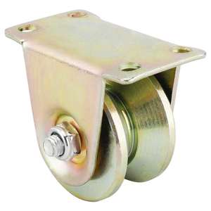 Fabrik 50mm Rolling Gate Industrie maschinen Rollen V Nut Rad Schiebe tor Rollen mit Halterung für Drahtseil schiene - Product Image 1