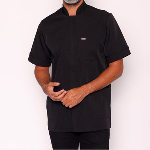 Men Hairdressing Beauty Salon <b>Tunic</b> Shirt Mens Fancy Hairdressing Uniform <b>Tunic</b> Top Hospital <b>Nursing</b> Scrubs for Men with logo - Product Image 2