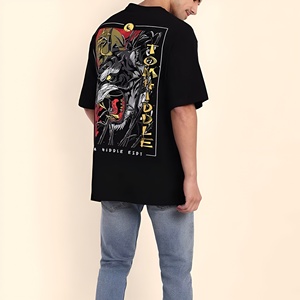 เสื้อยืดคอตตอนเนื้อหนักพิมพ์ลาย OEM 100% พร้อมสกรีนโลโก้แบบ DTG เสื้อยืดวินเทจสำหรับผู้ชาย เสื้อยืดสั่งทำพิเศษ - Product Image 4