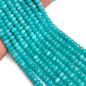 Cuentas redondas lisas de amazonita natural de 8 mm, hilo de cuentas de amazonita genuina de 15 pulgadas, cuentas de piedras preciosas de amazonita para la fabricación de joyería. - Product Image 2