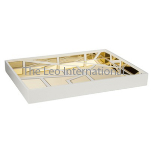 Decorative Tray and Aluminum Metal Oval with Handles <b>Coffee</b> <b>Table</b> Use Breakfast Tea Food Butler Display Kitchen - Product Image 4