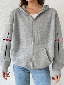 <b>Cute</b> Long Sleeve Women's Cropped <b>Sweatshirts</b> Blank Pullover Hoodies - Product Image 4