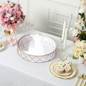 Moderno Soporte Decorativo Dorado de Hierro para Pasteles, Lujoso Expositor Redondo para Postres y Dulces, Soporte de Mesa para Tartas - Product Image 1
