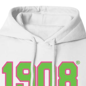 Sweat-shirt à capuche blanc 1908 à manches longues, imprimé graphique, décontracté, pour femme, avec poignets côtelés, pour le quotidien - Product Image 5