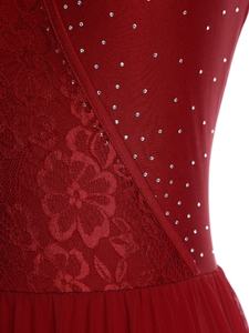 Женское лирическое танцевальное трико, цельнокроеное платье, вальс, латинские репетиции, Высококачественная танцевальная одежда, платья для бальных танцев, распродажа - Product Image 5