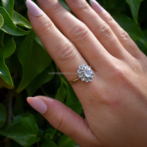 แหวนเพชรที่โตในแล็บสีขาว14k ประดับด้วยหินมุกแหวนหมั้นสุดหรูสำหรับผู้หญิงเครื่องประดับชั้นดีสำหรับงานแต่งงาน - Product Image 2