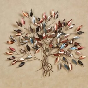 Reliable Modern Metal Wall Sculpture With Foliage Design For Home Decor Living Room Art - Product Image 1