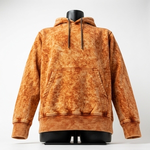 Ventes en gros de sweats à capuche respirants à séchage rapide, lavés à l'acide, en coton de haute qualité, sweats à capuche pour hommes lavés à l'acide personnalisés - Product Image 6