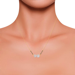 Collier GLEAMORA ENTERPRISE pour femme en or jaune 14 carats plaqué or rose, diamant fantaisie cultivé en laboratoire, style classique, à porter tous les jours - Product Image 4