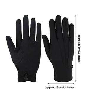 Paires de gants en nylon et coton pour la protection formelle, l'inspection de bijoux, gants maçonniques noirs pour femmes et hommes, prix abordable, OEM, vente en gros - Product Image 1