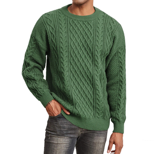 Premium Quality Customizable Men's Knitted Sweaters Anti-Wrinkle 100% Cotton Wholesale O-Neck Long Sleeve Men's Sweaters - Product Image 1