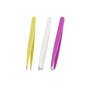 TARIQXPORT Premium Pince à épiler à pointe lisse en acier inoxydable inclinée pour volume de cils, Kit Essentiels de Mappage, Précision des sourcils - Product Image 1