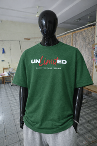 T-shirt Homme Haut de Gamme en Coton Lourd 100% Vert Uni, Coupe Oversize Épaules Tombantes, Manches Courtes, Style Streetwear Anti-Plis - Product Image 5