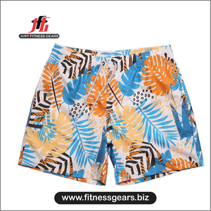 Shorts de bain pour hommes grande taille à séchage rapide en spandex/coton avec cordon de serrage élastique - Product Image 4
