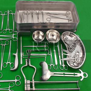 59Pcs Stainless Steel C-Section Surgical Instrument <b>Set</b> with Storage <b>Box</b> Reusable Cesarean Section <b>Tool</b> Wholesale By The Surgest - Product Image 1