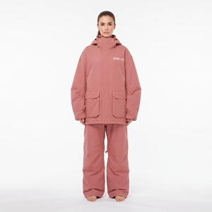 Conjunto de traje de esquí impermeable para mujer, chaqueta y pantalones de snowboard cálidos y resistentes al viento, ropa deportiva de invierno para exteriores - Product Image 1