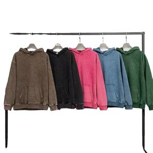 เสื้อฮู้ดดี้ผู้ชายไซส์ใหญ่รุ่นใหม่ปี 2026 สไตล์วินเทจ ล้างสีแบบแอซิด น้ำหนักมาก โลโก้สั่งทำได้ ผ้าฝ้าย 100% ระบายอากาศได้ดี แห้งเร็ว - Product Image 6