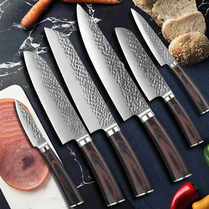 6-Piece Damascus Steel <b>Knife</b> <b>Set</b> Handmade Wooden Handle Straight Edge <b>Sharp</b> Chef <b>Knives</b> Stainless Steel Blade Ambidextrous - Product Image 4