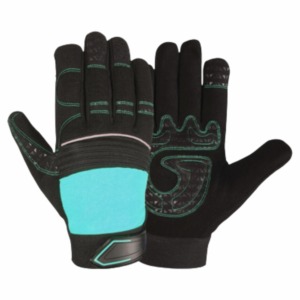 Guantes Deportivos de Dedo Completo, Negros y Verdes, Antideslizantes, de Poliéster, para Exteriores, Unisex - Product Image 2