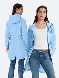 ผู้ผลิตเสื้อแจ็คเก็ตกันลมแบบ OEM สีสันตัดกัน เสื้อแจ็คเก็ตกันลมสำหรับผู้หญิง น้ำหนักเบา สำหรับเล่นกีฬา กันน้ำ มีฮู้ด - Product Image 1