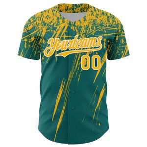 Maillot de baseball personnalisé pour équipe, entièrement boutonné, impression sérigraphique sur le devant, antibactérien, 100% coton biologique, manches courtes, unisexe - Product Image 2