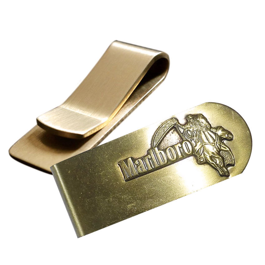 Pince à Billets Laiton - Porte-cartes Métallique - Compacte 5x1,5cm - Cadeau Pratique