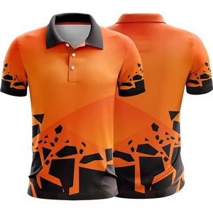 เสื้อคริกเก็ตผู้ชายไซส์ใหญ่ ดีไซน์ใหม่ล่าสุด ระบายอากาศได้ดี เป็นมิตรกับสิ่งแวดล้อม ผลิตจากโพลีเอสเตอร์ พิมพ์ลายลำลอง สปอร์ต  รับสั่งทำได้ - Product Image 5