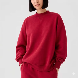 Sudadera Oversize de Cuello Alto para Mujer, Corte Relajado y Estructurado, Manga Larga, Prenda Casual Versátil - Product Image 2