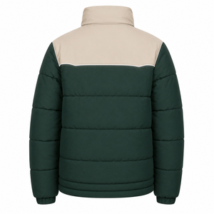 Chaqueta Acolchada de Invierno para Hombre, Estilo Urbano, de Poliéster, con Cuello Alto, Bloques de Color, Producción de Ropa OEM con Colores Personalizados - Product Image 3