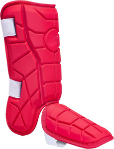 Protector de Pierna Ajustable de Gel a Espuma Rojo para Béisbol y Sóftbol, Transpirable y Acolchado para Entrenamiento - Product Image 5