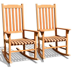 Sedia a dondolo singola da esterno per patio e terrazza - Product Image 1
