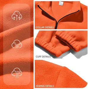 Men's Full Zip Fleece Jacket Stand Collar Polar Outerwear <b>Lightweight</b> Warm Casual Winter <b>Coat</b> - Product Image 6