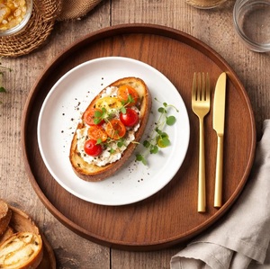 Wooden Commercial Grade Serving <b>Tray</b> Minimalist Wood Coffee <b>Tea</b> <b>Tray</b> Home Decor Catering Multipurpose Decorative Housewarming - Product Image 5