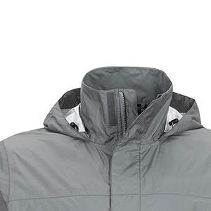 Veste coupe-vent décontractée pour homme, personnalisable, à col montant, couleur unie, à capuche, légère, pour la course à pied, les sports de plein air, coupe-vent - Product Image 5