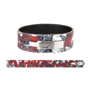 Cinturón de Gimnasio de Piel Vacuna Premium con Diseño Personalizado Impreso, Resistente, Transpirable y Ajustable con Hebilla de Palanca para Entrenamiento y Levantamiento de Pesas - Product Image 3