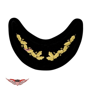 KEW Venta al por Mayor Gorra de Comandante de la Marina Americana Bordada a Mano con Visera para Uniforme de Desfile y Ceremonia, Visera Dorada de Mylar - Product Image 1