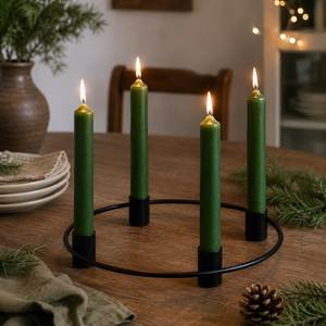 ชุดเชิงเทียนไพน์โคนสีดำสีเขียวทองเหลืองตกแต่งบ้านคริสต์มาสทนทาน - Product Image 5