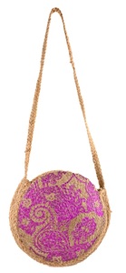 Bolso Bandolera Bohemio de Yute Tejido Ecológico con Decoración Cruzada, Bolso de Mano Tipo Tote para Mujer, para Todas las Temporadas - Product Image 3