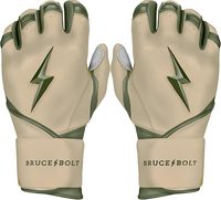 Guantes de Bateo Duraderos de Cuero Azul para Zurdos, con Acolchado y Cierre de Velcro, Unisex, para Adultos, para Entrenamiento